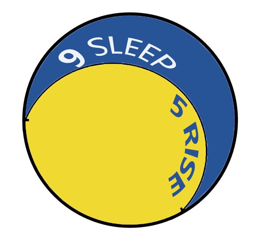 9SLEEP5RISE Logo